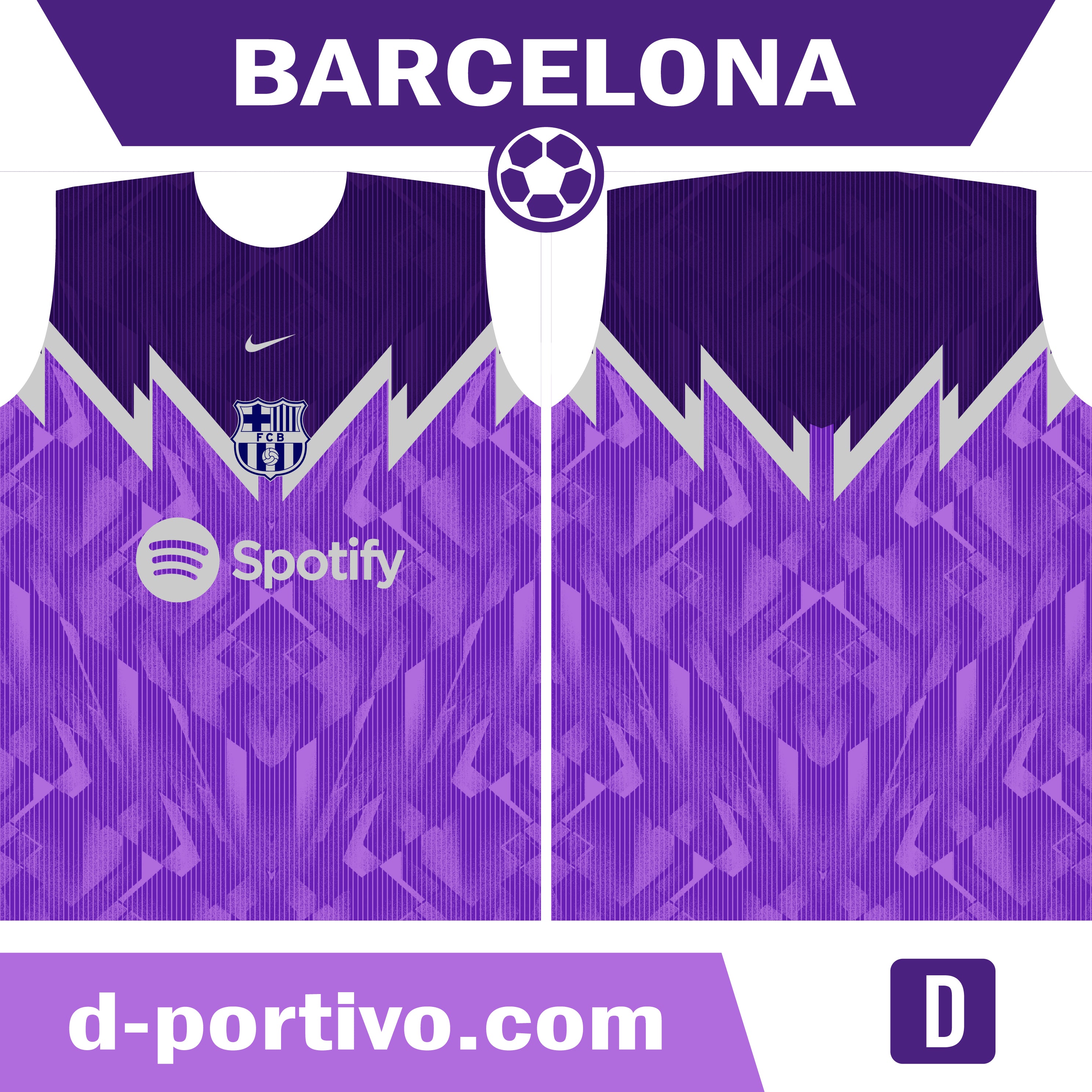 Camiseta Barcelona 2024 Morada con Lila