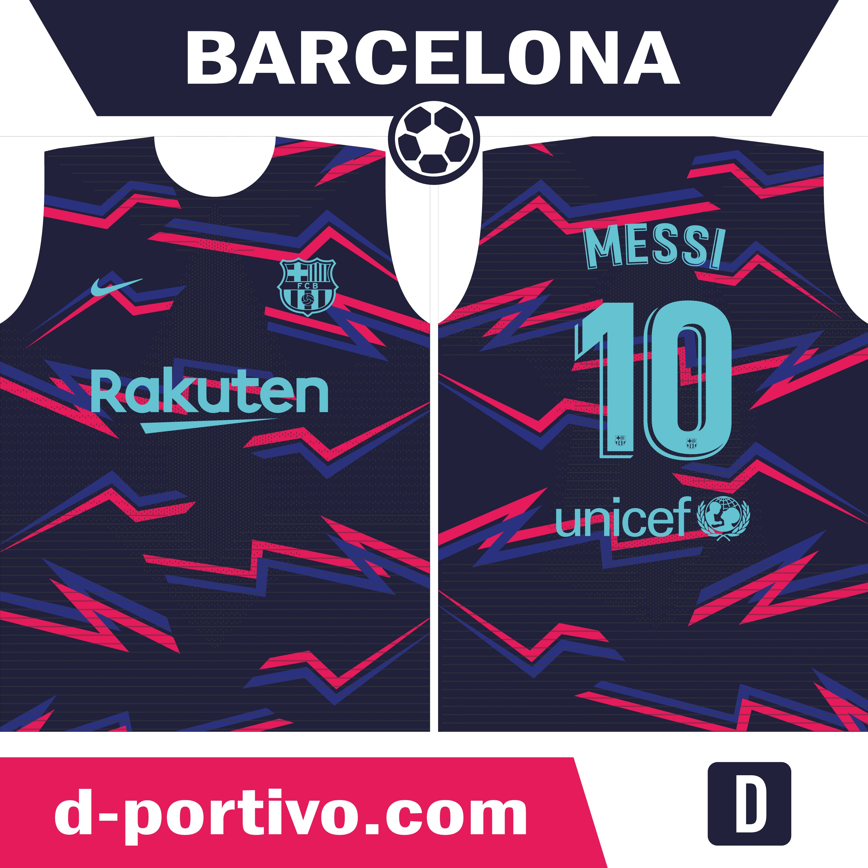 Camiseta Barcelona Morada con rosa
