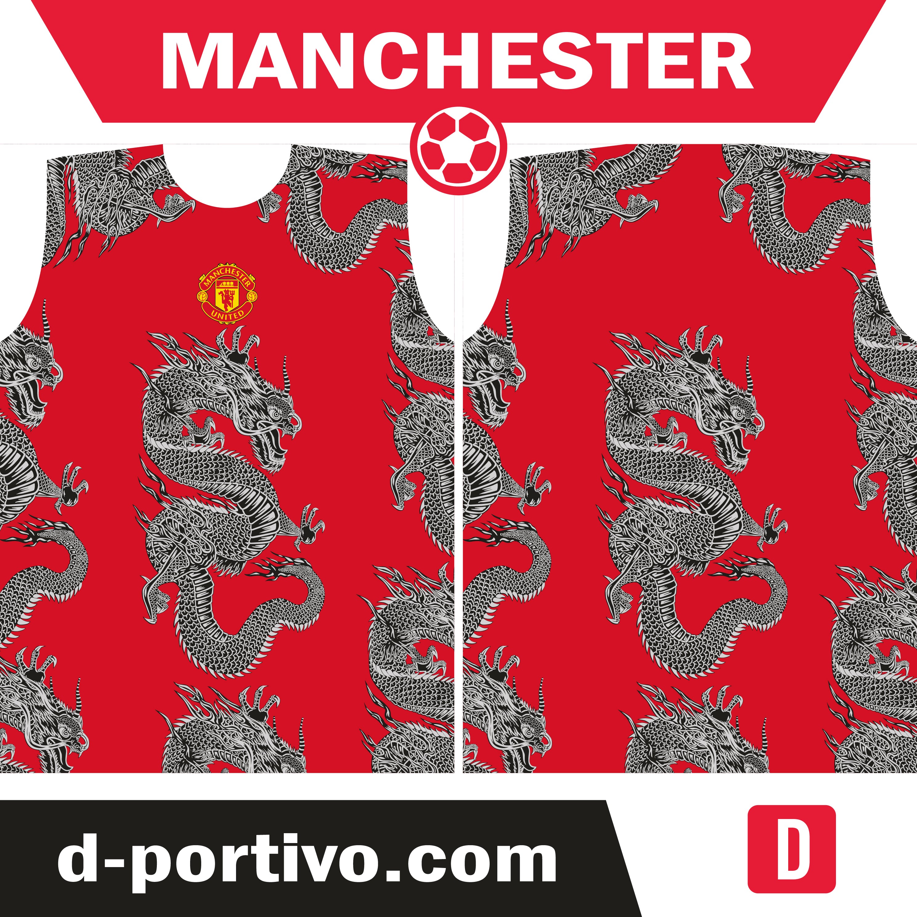 Camiseta Manchester United dragones