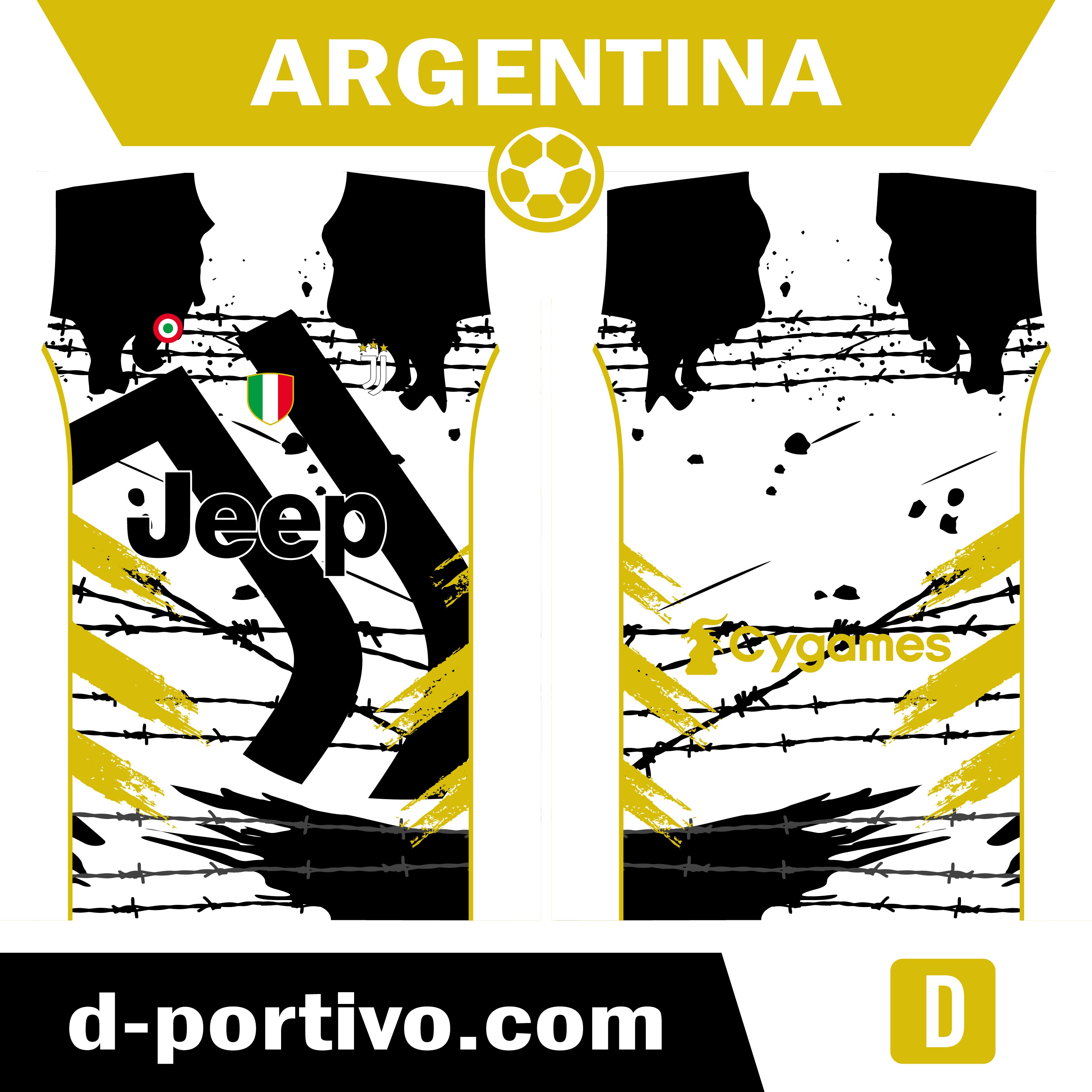 camiseta juventus alambre puas